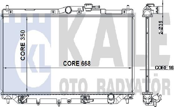 KALE OTO RADYATÖR 349900 - Hladnjak, hladjenje motora www.molydon.hr