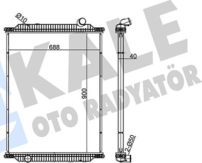 KALE OTO RADYATÖR 349460 - Hladnjak, hladjenje motora www.molydon.hr