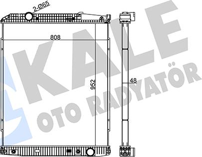 KALE OTO RADYATÖR 349405 - Hladnjak, hladjenje motora www.molydon.hr