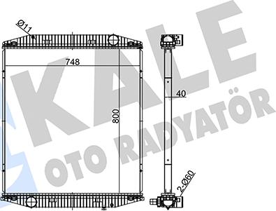 KALE OTO RADYATÖR 349435 - Hladnjak, hladjenje motora www.molydon.hr