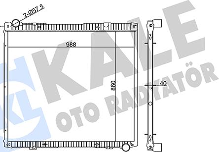 KALE OTO RADYATÖR 349425 - Hladnjak, hladjenje motora www.molydon.hr