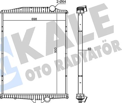 KALE OTO RADYATÖR 349525 - Hladnjak, hladjenje motora www.molydon.hr