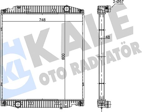 KALE OTO RADYATÖR 349385 - Hladnjak, hladjenje motora www.molydon.hr