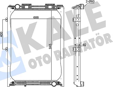 KALE OTO RADYATÖR 349370 - Hladnjak, hladjenje motora www.molydon.hr