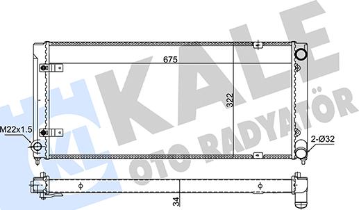 KALE OTO RADYATÖR 349230 - Hladnjak, hladjenje motora www.molydon.hr