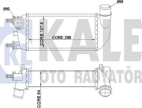 KALE OTO RADYATÖR 344885 - Intercooler, hladnjak www.molydon.hr