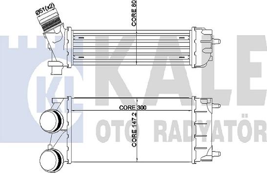 KALE OTO RADYATÖR 344870 - Intercooler, hladnjak www.molydon.hr