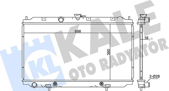 KALE OTO RADYATÖR 345995 - Hladnjak, hladjenje motora www.molydon.hr