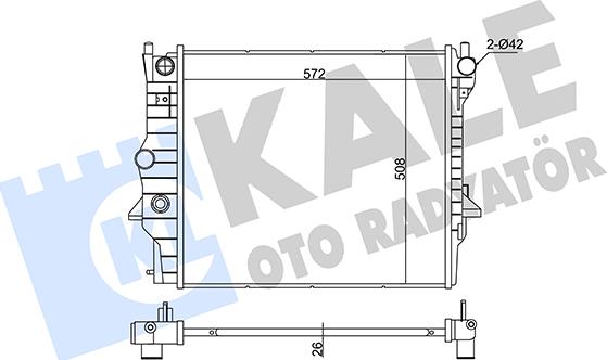 KALE OTO RADYATÖR 345945 - Hladnjak, hladjenje motora www.molydon.hr