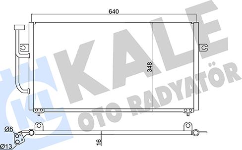 KALE OTO RADYATÖR 345595 - Kondenzator, klima-Uređaj www.molydon.hr