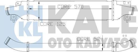 KALE OTO RADYATÖR 345500 - Intercooler, hladnjak www.molydon.hr