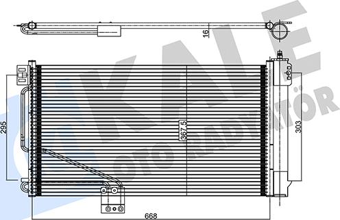 KALE OTO RADYATÖR 345520 - Kondenzator, klima-Uređaj www.molydon.hr