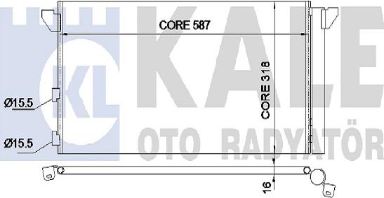 KALE OTO RADYATÖR 345675 - Kondenzator, klima-Uređaj www.molydon.hr