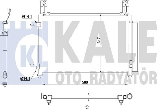 KALE OTO RADYATÖR 345165 - Kondenzator, klima-Uređaj www.molydon.hr