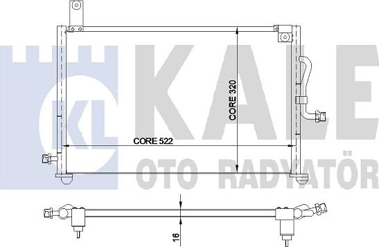 KALE OTO RADYATÖR 345170 - Kondenzator, klima-Uređaj www.molydon.hr