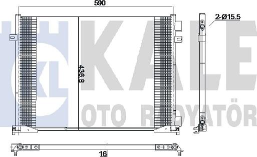 KALE OTO RADYATÖR 345815 - Kondenzator, klima-Uređaj www.molydon.hr