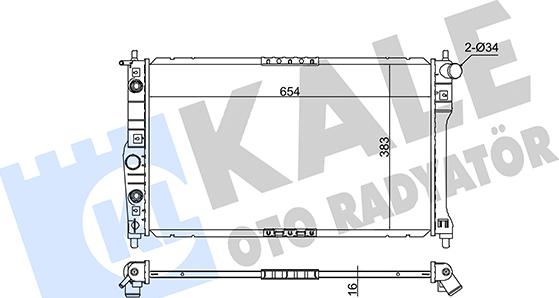 KALE OTO RADYATÖR 345880 - Hladnjak, hladjenje motora www.molydon.hr