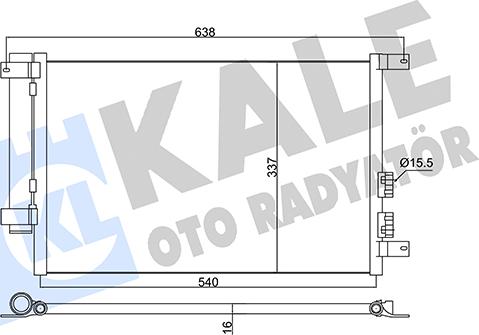 KALE OTO RADYATÖR 345365 - Kondenzator, klima-Uređaj www.molydon.hr