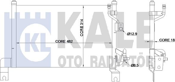 KALE OTO RADYATÖR 345385 - Kondenzator, klima-Uređaj www.molydon.hr