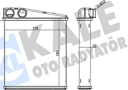 KALE OTO RADYATÖR 346455 - Izmjenjivač topline, grijanje unutrasnjeg prostora www.molydon.hr