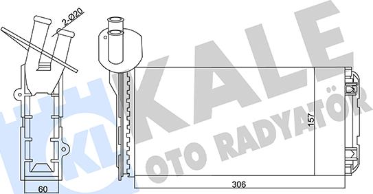 KALE OTO RADYATÖR 346450 - Izmjenjivač topline, grijanje unutrasnjeg prostora www.molydon.hr