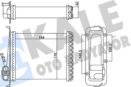 KALE OTO RADYATÖR 346435 - Izmjenjivač topline, grijanje unutrasnjeg prostora www.molydon.hr