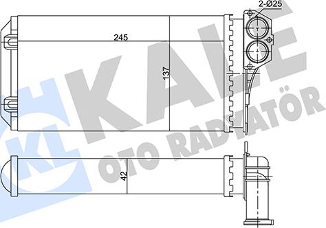 KALE OTO RADYATÖR 346505 - Izmjenjivač topline, grijanje unutrasnjeg prostora www.molydon.hr