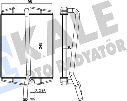 KALE OTO RADYATÖR 346535 - Izmjenjivač topline, grijanje unutrasnjeg prostora www.molydon.hr