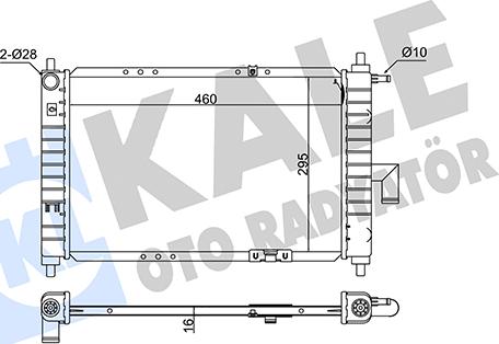 KALE OTO RADYATÖR 346090 - Hladnjak, hladjenje motora www.molydon.hr