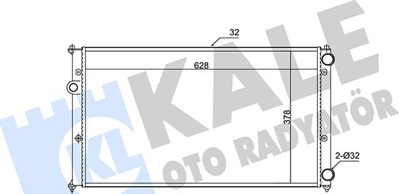 KALE OTO RADYATÖR 346055 - Hladnjak, hladjenje motora www.molydon.hr