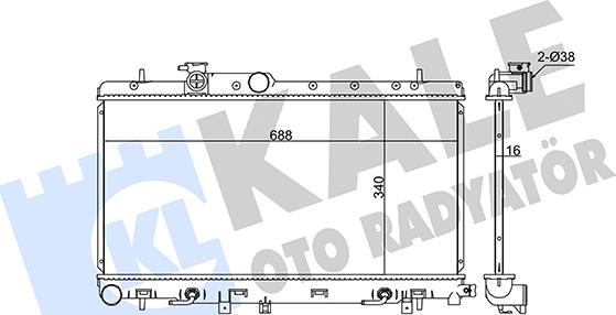 KALE OTO RADYATÖR 346020 - Hladnjak, hladjenje motora www.molydon.hr