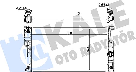 KALE OTO RADYATÖR 346070 - Hladnjak, hladjenje motora www.molydon.hr