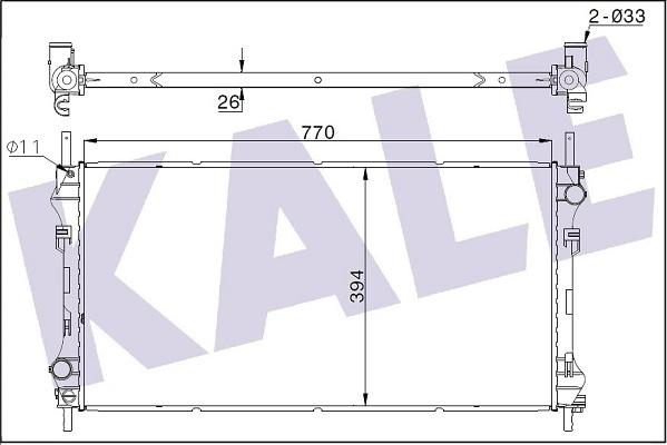 KALE OTO RADYATÖR 346115 - Hladnjak, hladjenje motora www.molydon.hr