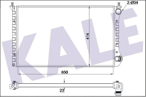 KALE OTO RADYATÖR 346110 - Hladnjak, hladjenje motora www.molydon.hr