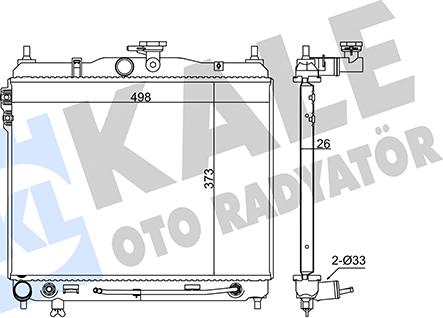 KALE OTO RADYATÖR 346125 - Hladnjak, hladjenje motora www.molydon.hr