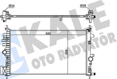 KALE OTO RADYATÖR 346175 - Hladnjak, hladjenje motora www.molydon.hr