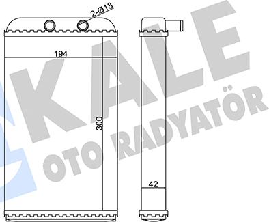 KALE OTO RADYATÖR 346285 - Izmjenjivač topline, grijanje unutrasnjeg prostora www.molydon.hr