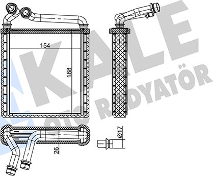 KALE OTO RADYATÖR 346745 - Izmjenjivač topline, grijanje unutrasnjeg prostora www.molydon.hr