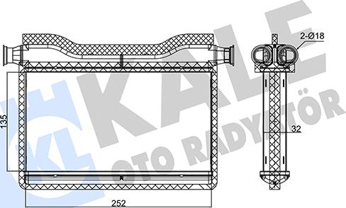 KALE OTO RADYATÖR 346750 - Izmjenjivač topline, grijanje unutrasnjeg prostora www.molydon.hr