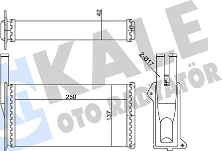 KALE OTO RADYATÖR 346760 - Izmjenjivač topline, grijanje unutrasnjeg prostora www.molydon.hr