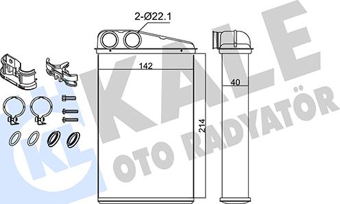 KALE OTO RADYATÖR 346710 - Izmjenjivač topline, grijanje unutrasnjeg prostora www.molydon.hr