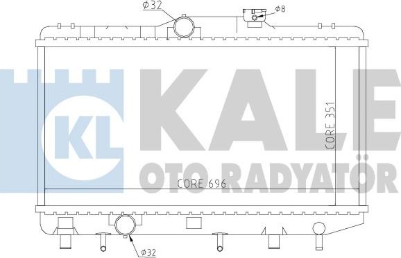 KALE OTO RADYATÖR 341925 - Hladnjak, hladjenje motora www.molydon.hr