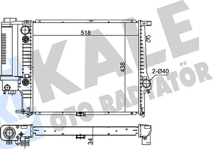 KALE OTO RADYATÖR 348900 - Hladnjak, hladjenje motora www.molydon.hr