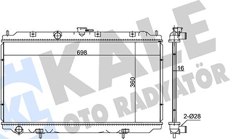 KALE OTO RADYATÖR 348640 - Hladnjak, hladjenje motora www.molydon.hr