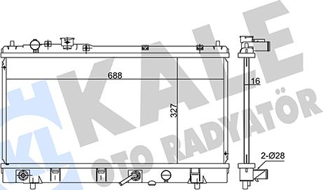 KALE OTO RADYATÖR 348635 - Hladnjak, hladjenje motora www.molydon.hr