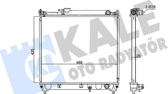 KALE OTO RADYATÖR 348085 - Hladnjak, hladjenje motora www.molydon.hr