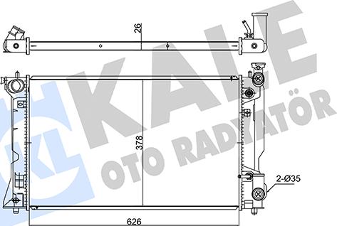 KALE OTO RADYATÖR 348145 - Hladnjak, hladjenje motora www.molydon.hr