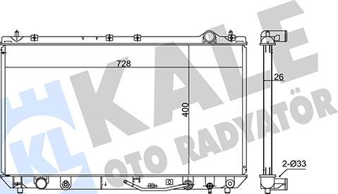 KALE OTO RADYATÖR 348160 - Hladnjak, hladjenje motora www.molydon.hr