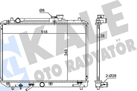 KALE OTO RADYATÖR 348115 - Hladnjak, hladjenje motora www.molydon.hr