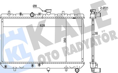 KALE OTO RADYATÖR 348355 - Hladnjak, hladjenje motora www.molydon.hr
